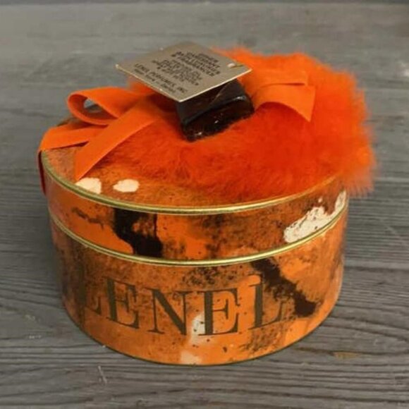 LENEL CARESSANT Bath Powder Sealed Original Box 5 oz + 1/4 oz Dram PERFUME 1970s - Picture 1 of 4